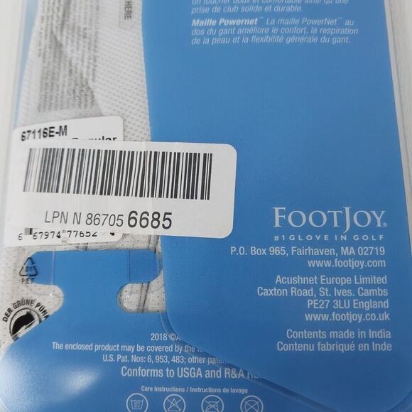 FootJoy StaCooler Original Style Golf Gloves for Women Right Hand Medium White - Picture 5 of 6